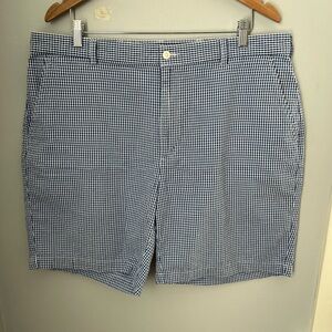 Jos. A. Bank Blue and White Flat Front Shorts